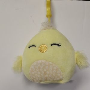 NWT Squishmallows Clip "Aimee" the 3" Chick stuffed plush with tags attached